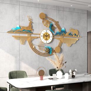 新款直销墙面装饰挂钟客厅沙发背景墙挂件钟表装饰品金属轻奢现代