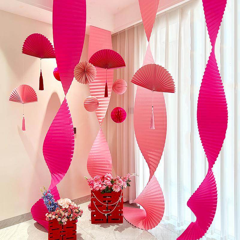 新款直销婚房布置女方卧室长条喜字拉花挂饰结婚男方新房装饰客厅