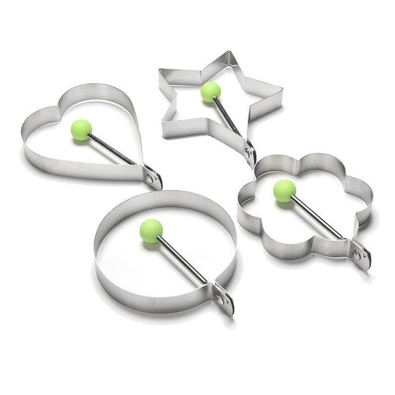 新款直销多造型加厚不锈钢煎蛋器套装 心形圆形煎蛋器 煎鸡蛋模具