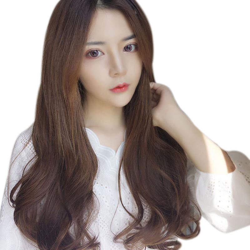 新款直销工厂 U型半头套 假发女长卷发中长款 蓬松修脸中分化纤假
