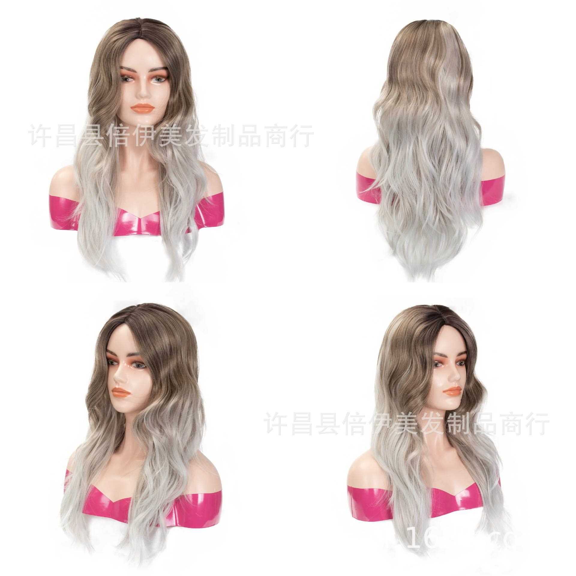新款直销欧美女士长卷发假发头套跨境货源亚马逊速卖通独立站wigs