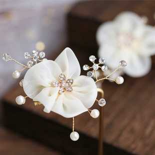 新款直销新娘婚鞋手工珍珠装饰 珍珠花鞋扣 钻石鞋花欧美风格 跨