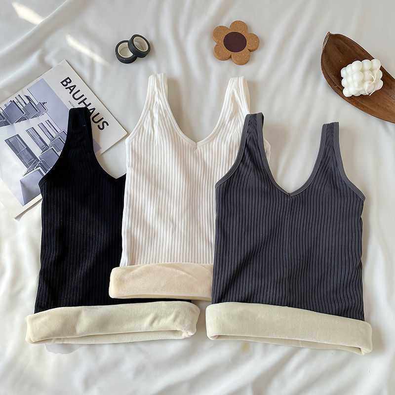 新款直销秋冬外穿修身保暖背心加绒加厚V领吊带内搭一体绒防寒打,女士内衣/男士内衣/家居服,保暖背心,淘宝优惠券,粉丝福利购,淘宝优惠卷