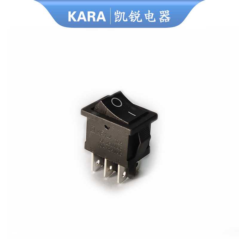 新款直销KCD1船型开关 10A双排6脚2档小型KR1-4翘板小开关