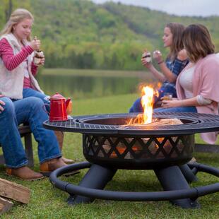 新款直销户外烧烤桌庭院烧烤炉露营篝火炉柴火取暖炉木炭烧烤架火
