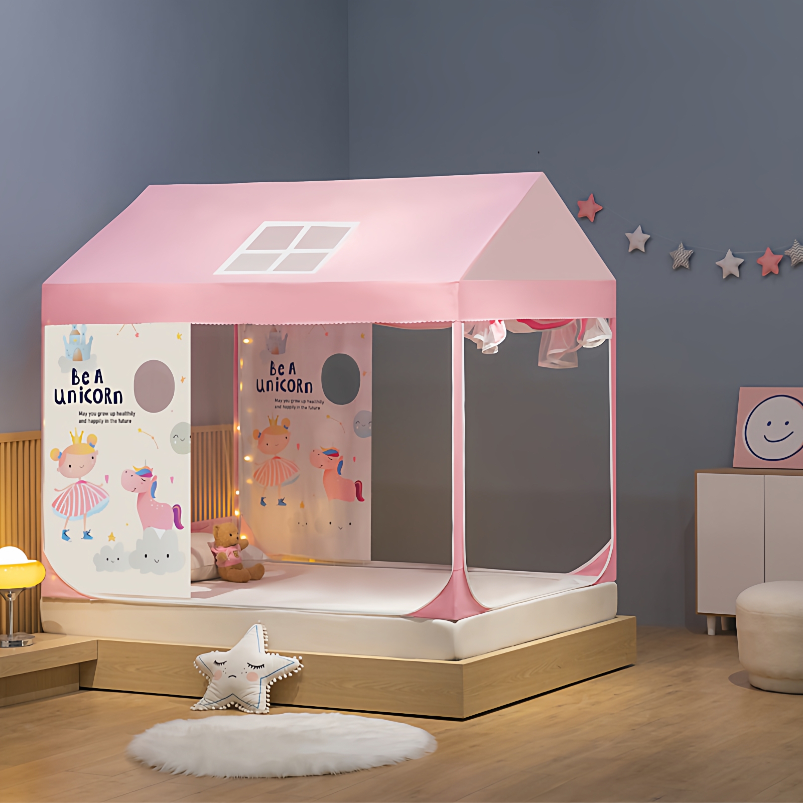 儿童公主风防摔全底可拆洗蚊帐