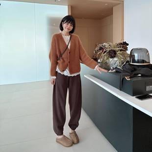 秋冬神裤！防风束脚加厚加绒休闲保暖高腰设计卫裤