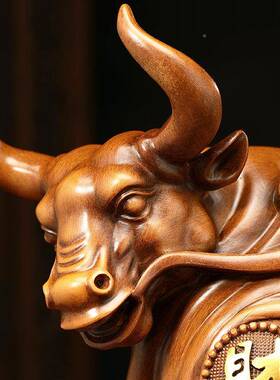 牛摆件办室招财牛工艺品生BJ-20230肖牛板品吉祥物老办公桌公装饰