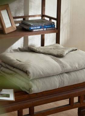 品染日式纯色80支奥地兰利TUH精天成丝夏凉做旧水洗天丝空被调被