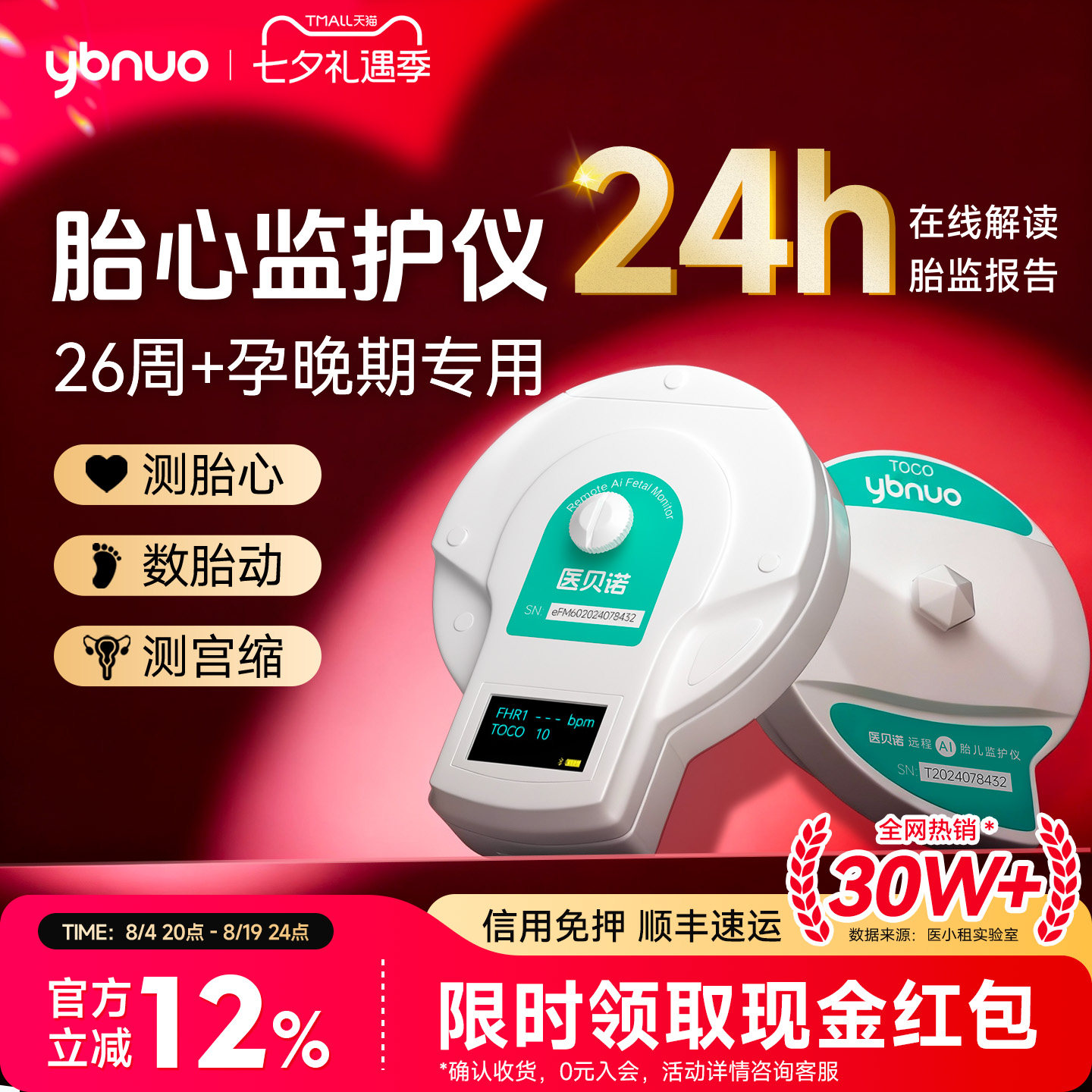医用级胎心监测监护24h人工分析