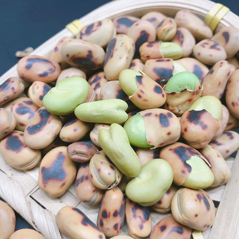 炒绿心蚕豆原味炒蚕豆炭烧绿芯豆炒胡豆散称零食小吃黑绿心豆
