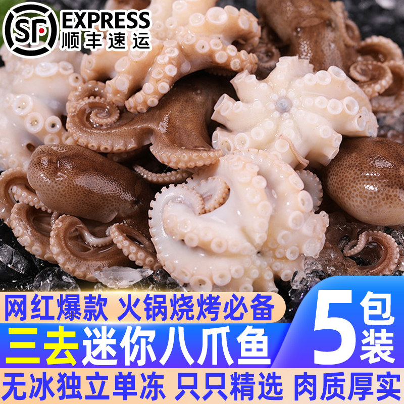 新鲜海捕鲜冻迷你八爪鱼