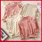 秋季 女童飞袖 T恤小女孩百搭网 碎花打底衫 品牌清仓清仓女童秋冬季