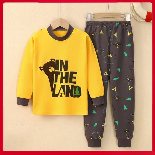 品牌清仓儿童内衣套装中大童秋衣秋裤纯棉新款睡衣春秋童装保暖打