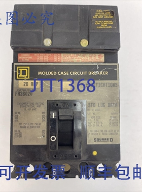 原装供应FH36020 塑壳断路器 20A 600VAC 250VDC 3极