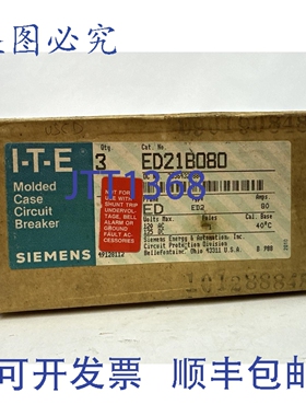 原装供应ITE ED21B080 塑壳断路器 80A 1P 120VAC 125VDC（3 个/