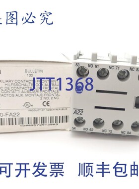 原装供应Allen Bradley 100-FA22 辅助触点 600 VAC 10A 2 NO,2