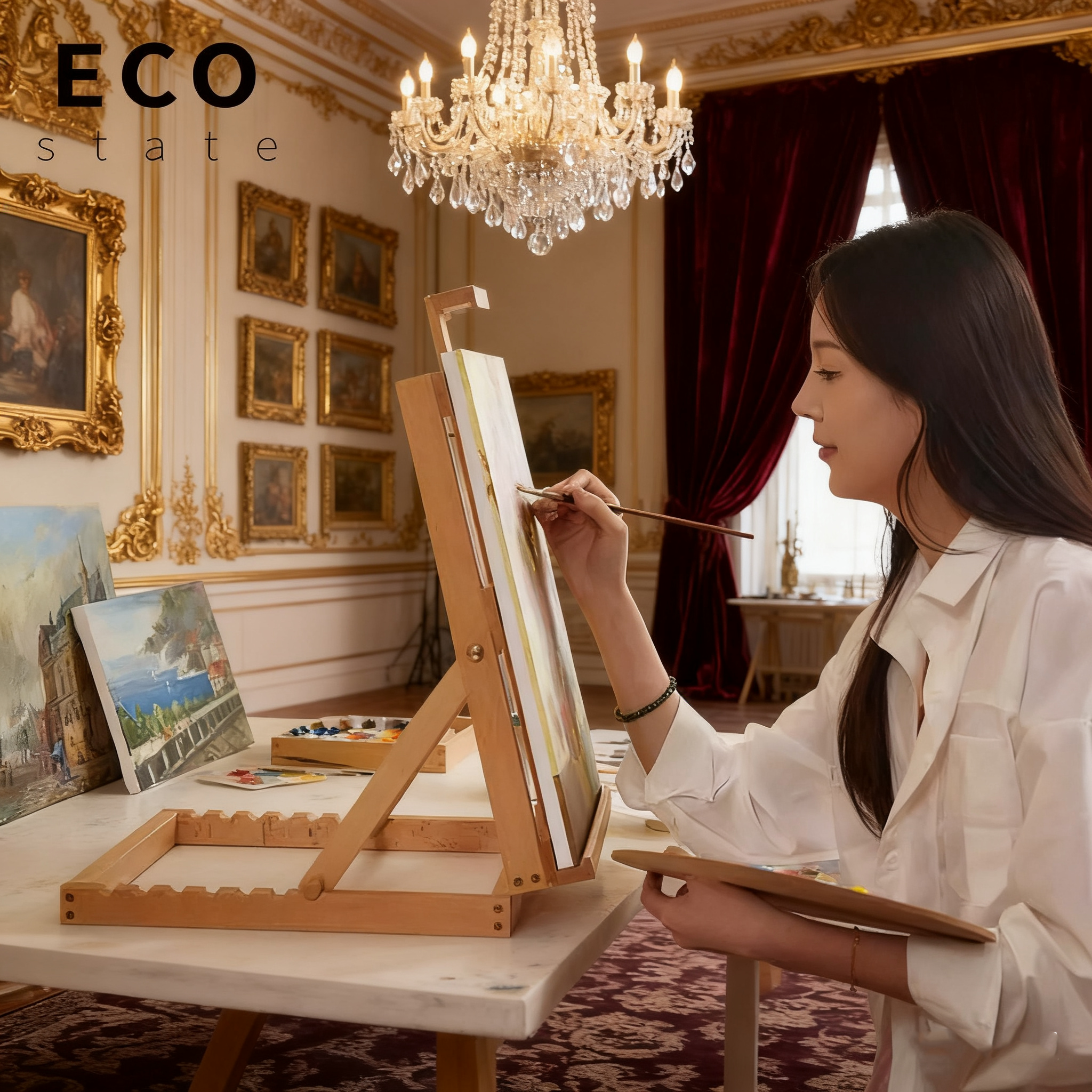 桌面学生油画架8K4K画板架