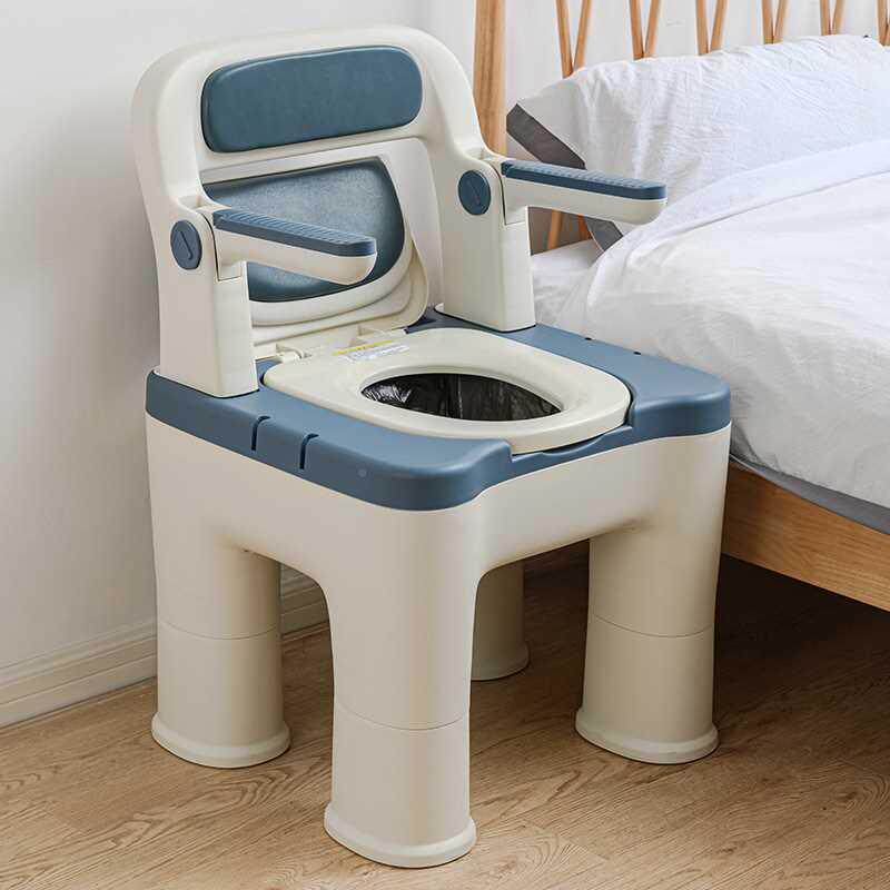 老人坐便器可移juv马动滑桶加固大便椅家用疾老年残人病人便携式