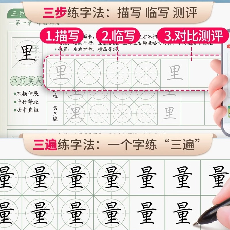 六品堂楷书成人练字控笔训练钢笔练字正楷练习硬笔书法练字帖