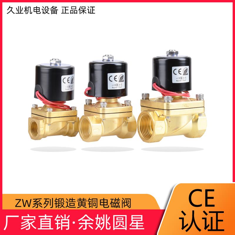 余 余姚仪表四厂圆星 常闭型 水气电磁阀ZW-15 20 25 32 40 50 N