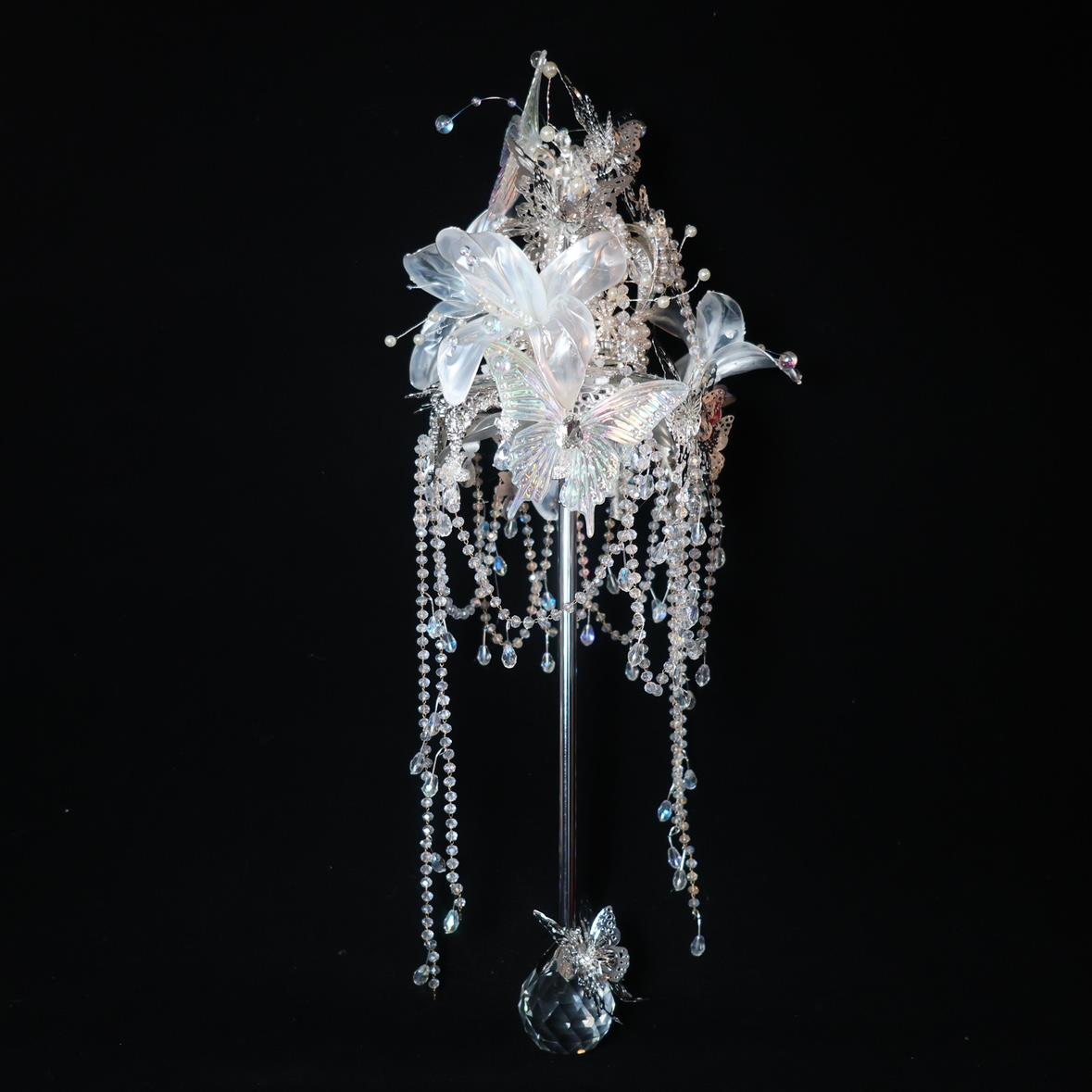 权杖手捧花婚礼新娘结婚新婚高级diy公主水晶重工材料婚纱成品