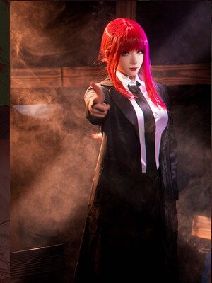 玛奇玛cos服电锯人恶魔猎人帕瓦东山小红cosplay动漫黑西装全套