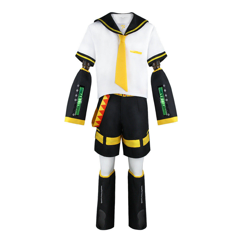 音双子 姐姐 鏡音鈴 RIN 假发公式服  耳机 COS服装镜音双子cosww