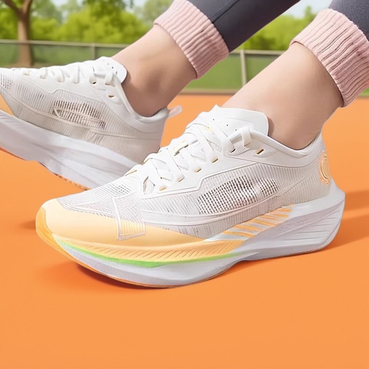 特步一体成型二代跑步鞋