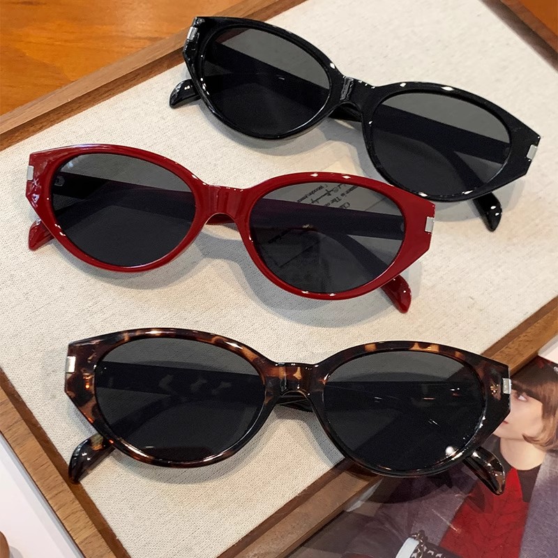 猫眼墨镜女款复古方圆脸眼镜偏光高级感防紫外线太阳眼镜拍照镜片