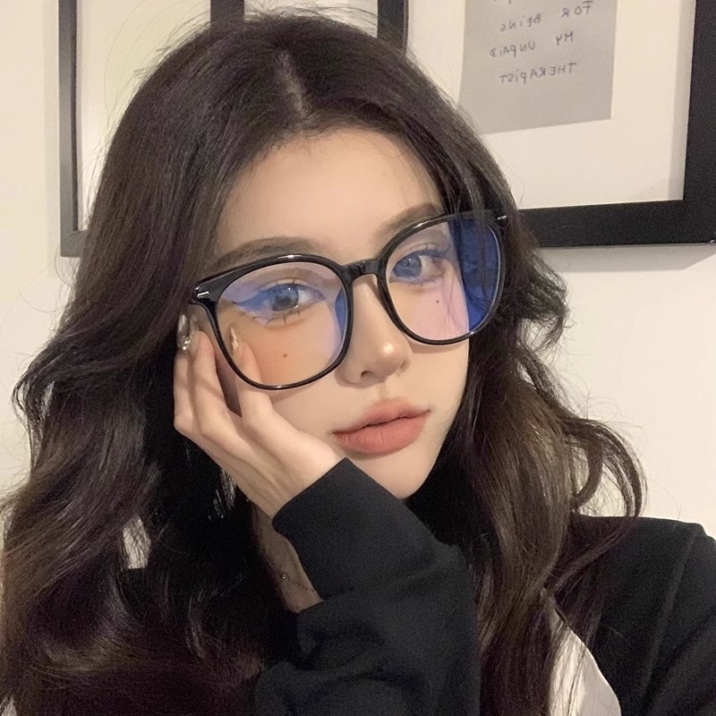 黑框眼镜框女大脸显瘦近视可配