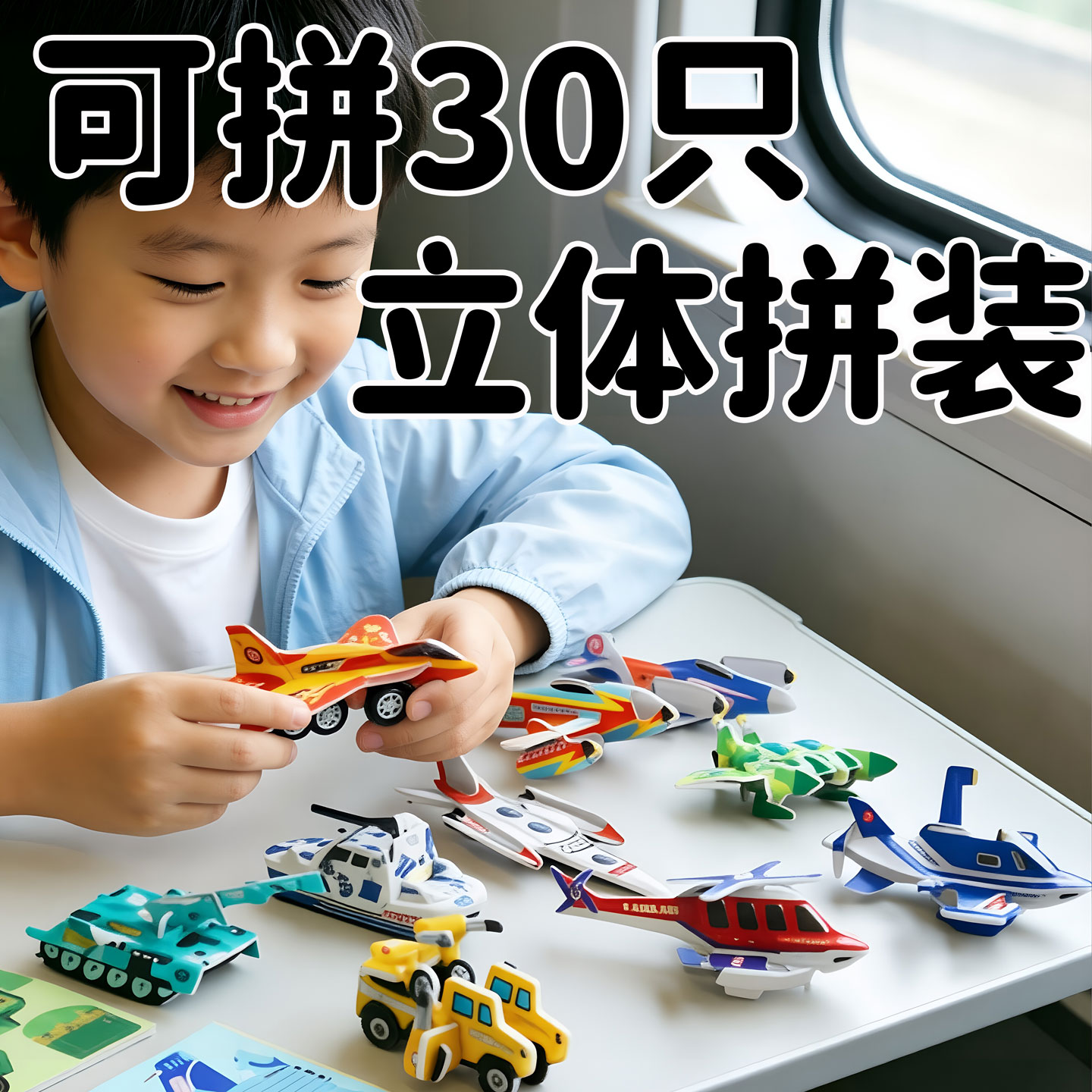 3D军事模型立体拼图纸质儿童创意DIY幼儿园趣味手工拼装益智玩具图片