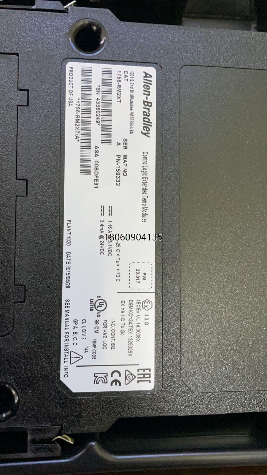 20F11NC037JA0NNNNN 1756-EN2T  AB罗克韦尔全新原装正品现货供应