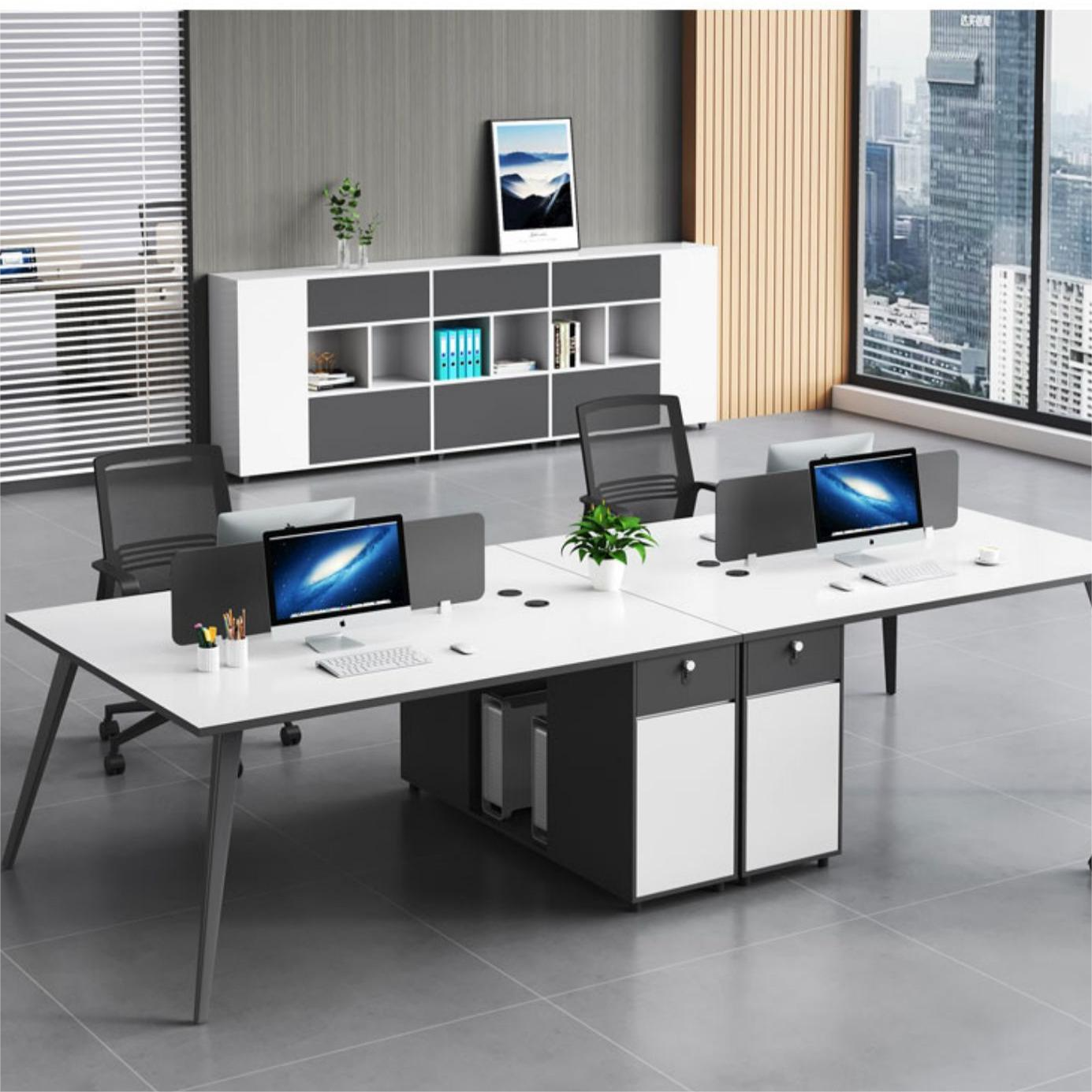 办公桌椅组合简约现代职员桌四六人工作位办公室卡座电脑桌员工位