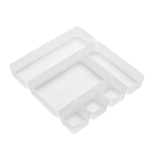 日式抽屉收纳盒内置分格整理盒神器桌面文具厨房里面的小分隔盒子