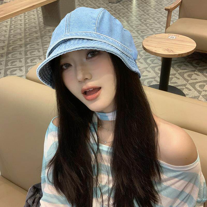 防晒帽子遮阳帽网红女款2025款鸭舌冬季新款牛仔显脸小贝雷画家帽