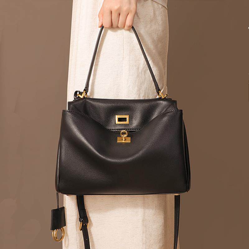 大容量包包高级感黑色新款夏季斜挎女包上档次百搭手提腋下大包