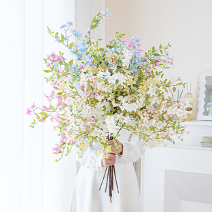 饰花假花仿真花摆设插花仿生花花束客厅摆件 RoomTour长枝七里香装