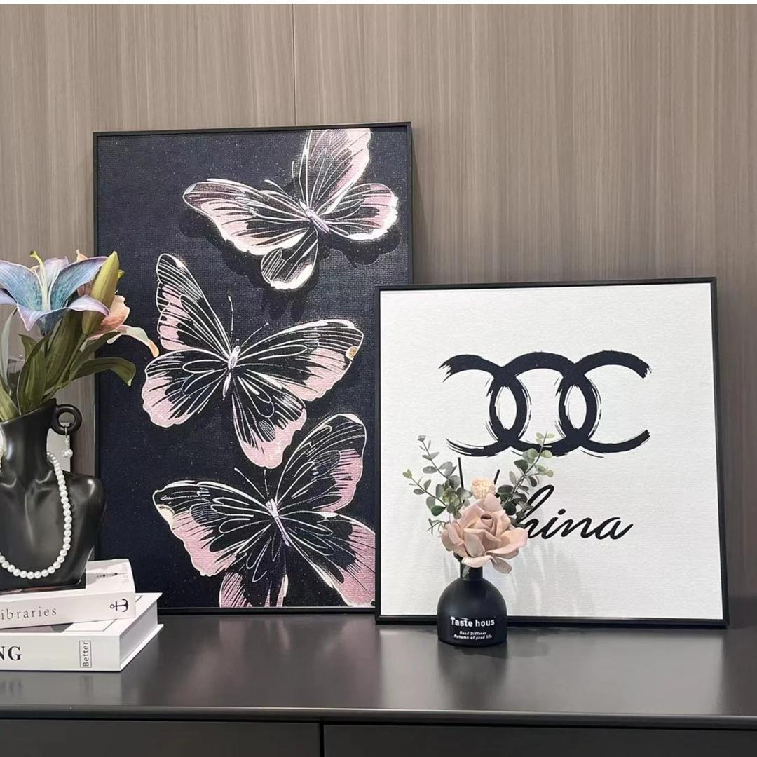 铝合金客厅沙发画直播背景摆画