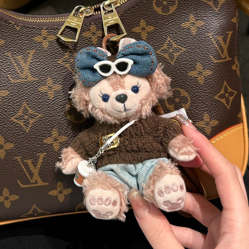 美拉德系牛仔玫玫包挂