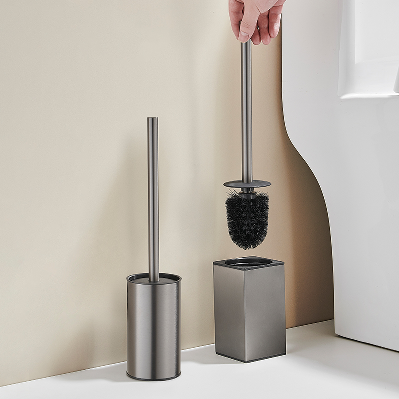 304不锈钢质感拉丝枪灰马桶刷