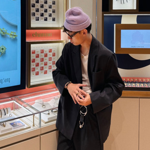 新品 纯羊毛西装 日系男宽松双排单扣休闲简约西服外套 25AW oarism