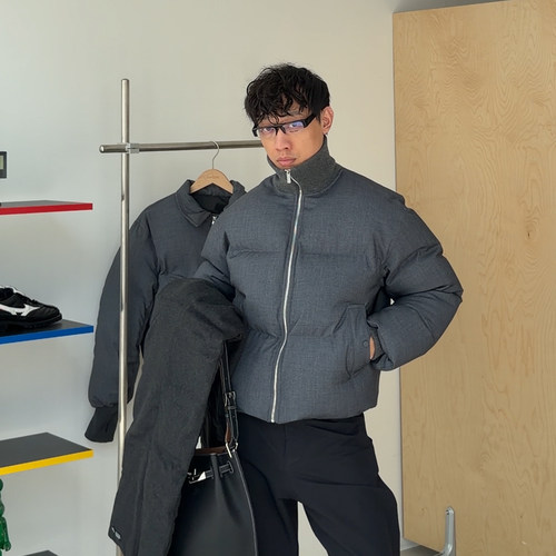 oarism羊毛白鹅绒面包羽绒服