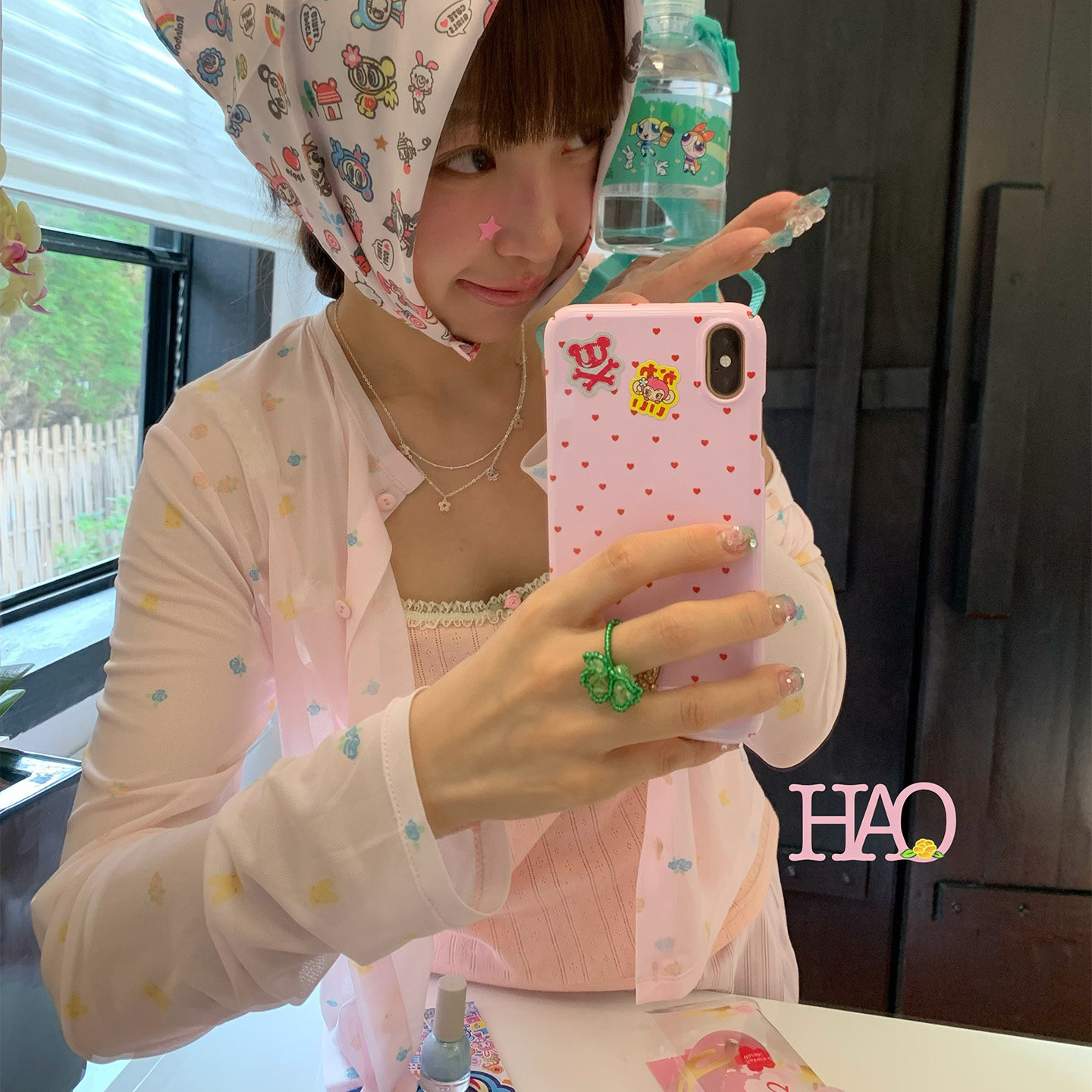 好好好！原创兔兔小花朵显白奶粉色百搭防晒外搭开衫外套
