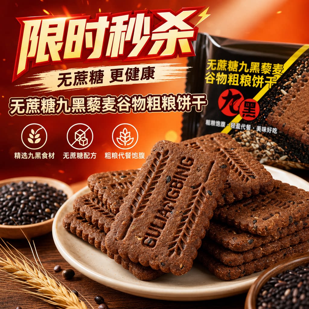 轻盈无负担新款无蔗糖酥性小饼干