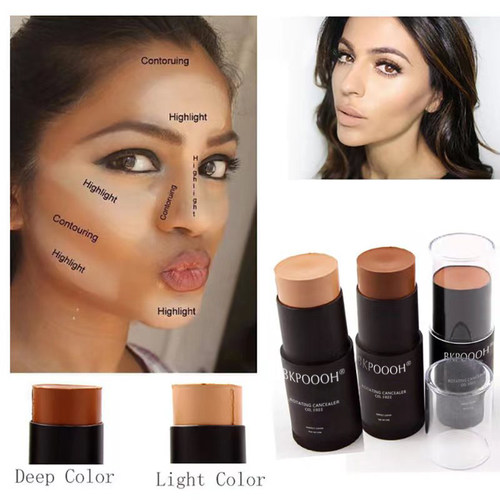 2025Bronzer Concealer Stick Light Dark深色粉底膏美黑遮瑕棒