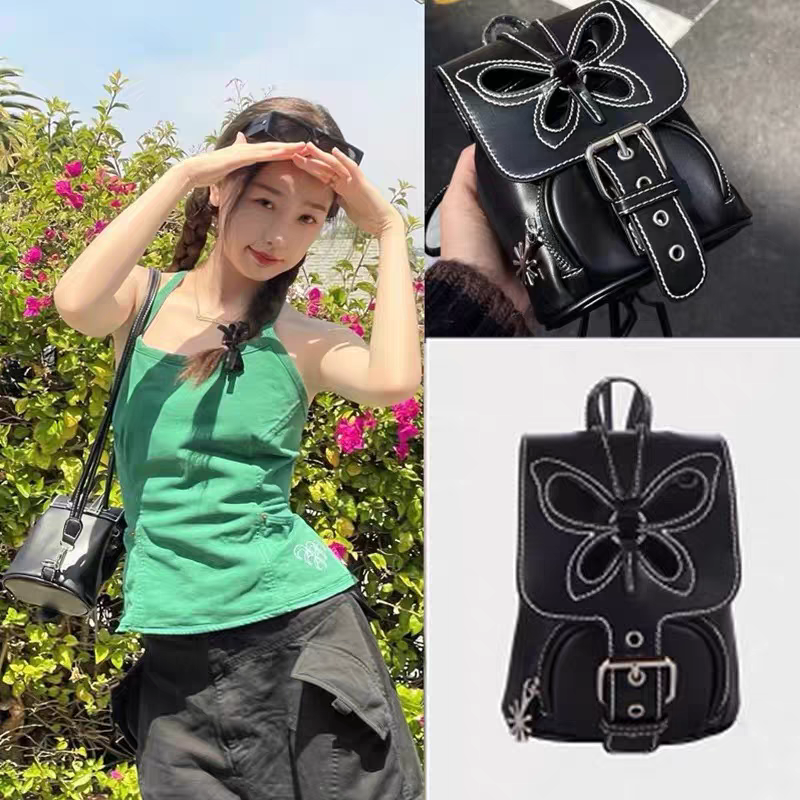 秒发 虞书欣同款 delias 镂空美式迷你蝴蝶明线dollskill双肩背包