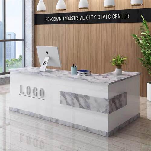 转公司前台店容铺接待收银台角新款转角台柜小型创意美院房产中吧