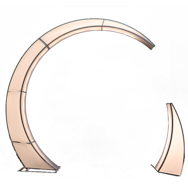 婚庆发光月亮灯月牙灯箱梦幻婚礼舞台背景摆件铁艺路引灯装饰道具