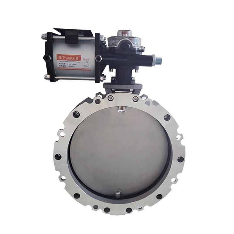 江苏欧莎阀门/不锈钢板气动粉尘蝶阀粉体粉料粉煤灰dn100 150 200